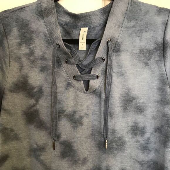 Ideology Tie-Dye Short Sleeve Casual Tunic Top - Picture 4 of 8